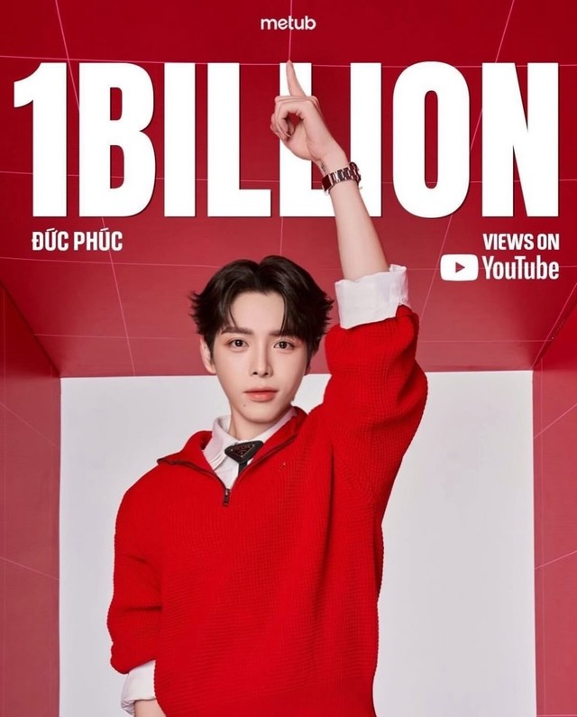 Tổng các sản phẩm âm nhạc của Đức Phúc gộp lại đã cán mốc 1 tỷ views YouTube - thành tích khủng mà không phải nghệ sĩ Việt nào cũng làm được.