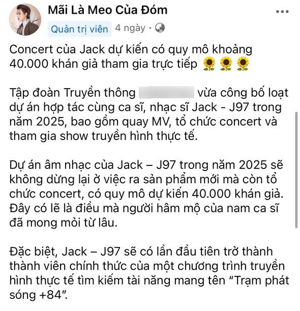 Thông tin về concert quy mô 40 nghìn người được fan đăng tải trước drama, thông tin này được công ty truyền thông chính thức trên các nền tảng