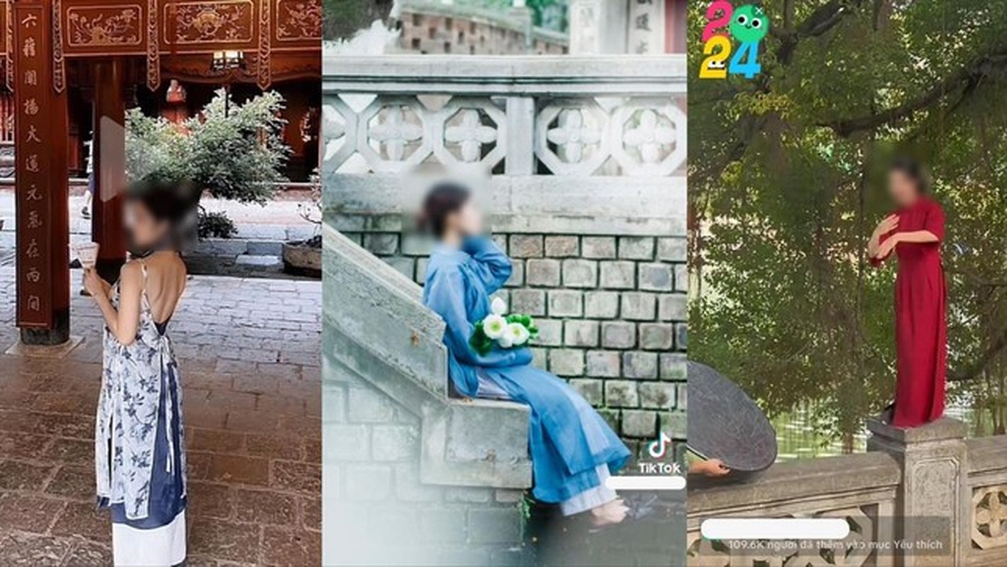 Nhiều bạn trẻ khác lại không quan tâm đến quy định ở chùa mà leo trèo bất chấp để có được bức ảnh sống ảo thật đẹp.