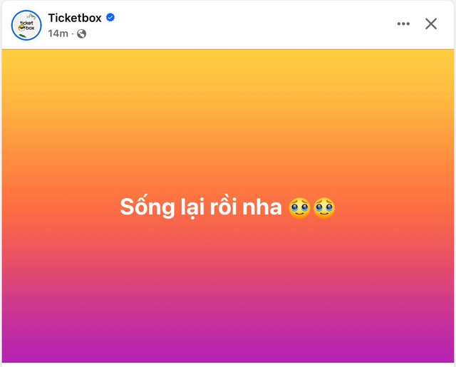 Sau khoảng thời gian ngắn khủng hoảng, kênh phân phối vé đưa ra thông báo đã xử lý được sự cố