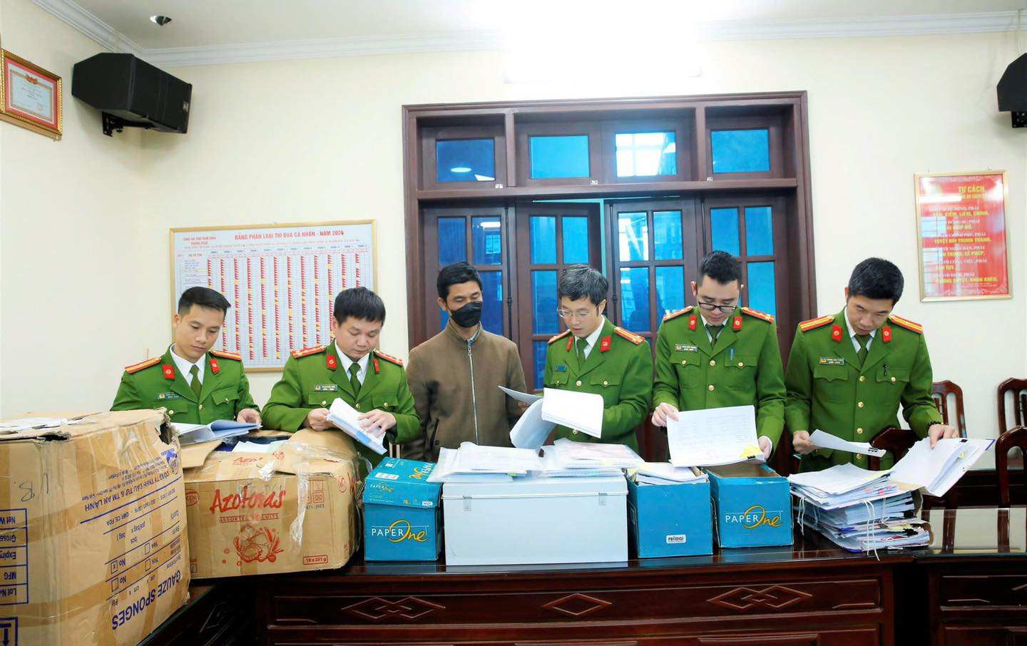 Đối tượng Lý tại cơ quan công an. Ảnh: Công an cung cấp