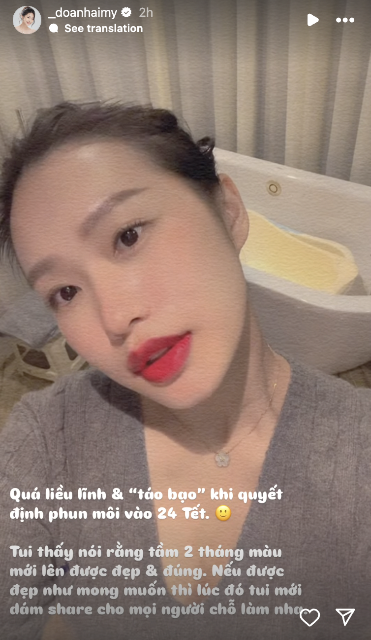 Vợ Đoàn Văn Hậu làm đẹp trước tết