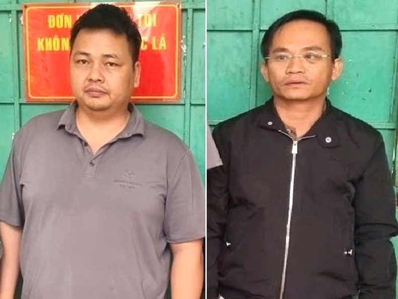 Đối tượng Nguyễn Văn Bình và Hoàng Quốc Việt. Ảnh: Công an tỉnh Gia Lai