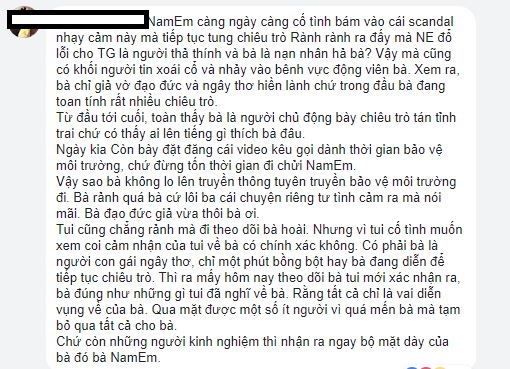 Nam Em bị cư dân mạng 'ném đá' sau clip trải lòng của Trường Giang - 3 Nam Em bị cư dân mạng 'ném đá' sau clip trải lòng của Trường Giang - 3
