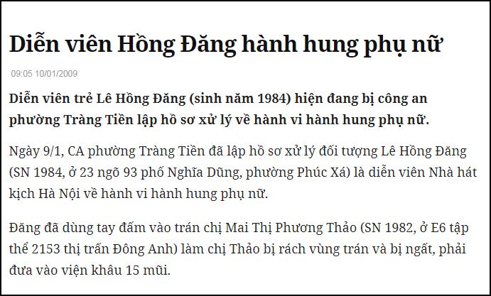 Bênh vực Phạm Anh Khoa, Hồng Đăng bị đào mộ quá khứ từng đánh phụ nữ