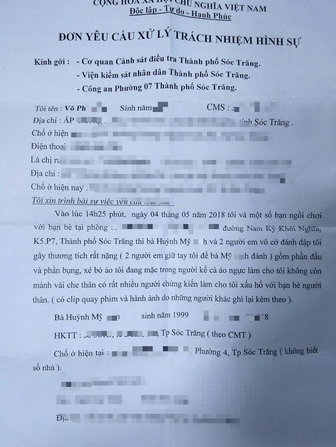 Cô gái bị lột đồ, đánh ghen giữa đường: Tụi tôi chỉ mới tìm hiểu, chưa đi quá giới hạn