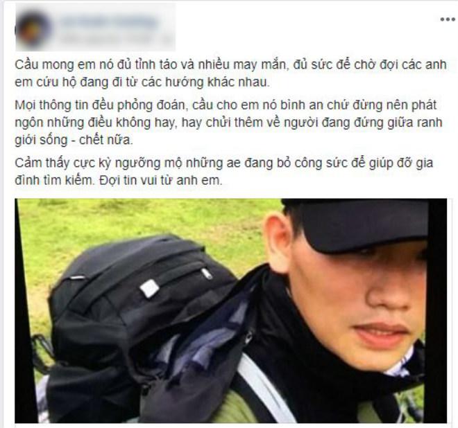 Bạn bè phượt thủ mất tích khi leo núi Tà Năng: 'Cầu mong em đủ tỉnh táo và may mắn' - 1 Bạn bè phượt thủ mất tích khi leo núi Tà Năng: 'Cầu mong em đủ tỉnh táo và may mắn' - 1