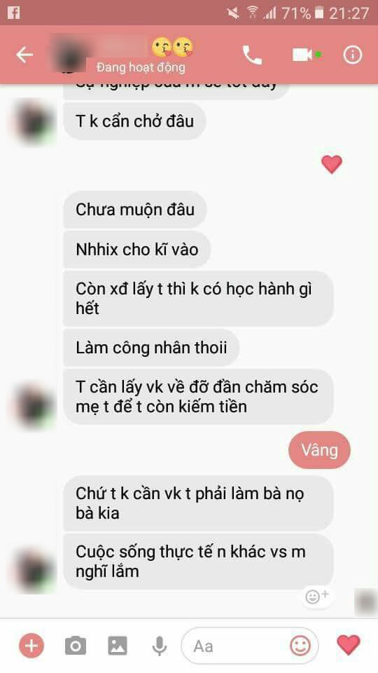 Cô gái 18 tuổi chuẩn bị lấy chồng, muốn đi học tiếp thì anh người yêu tuyên bố: Tôi lấy vợ về để chăm sóc mẹ tôi!
