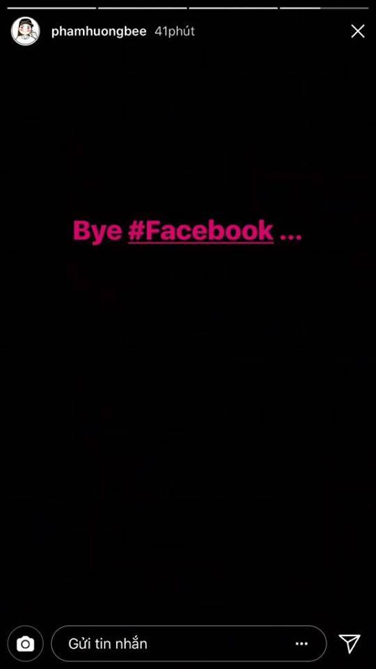 Phạm Hương tuyên bố sẽ không còn sử dụng facebook