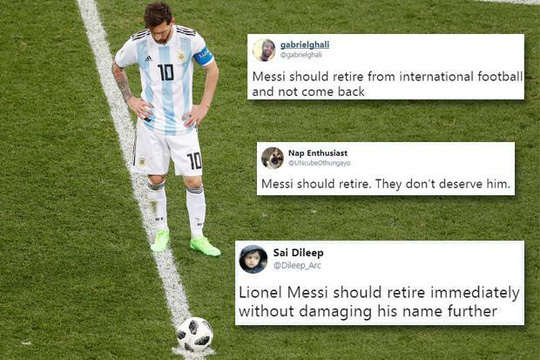 CĐV kêu gọi Messi bỏ tuyển ngay lập tức sau thảm bại trước Croatia
