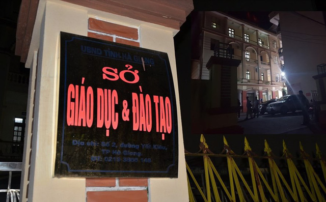 An ninh 'vòng trong vòng ngoài' tại địa điểm rà soát bất thường về điểm thi ở Hà Giang An ninh 'vòng trong vòng ngoài' tại địa điểm rà soát bất thường về điểm thi ở Hà Giang
