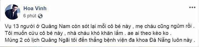 'Hiện tượng mạng' Hoa Vinh dùng lời gây sốc khi nói về vụ tai nạn Quảng Nam 'Hiện tượng mạng' Hoa Vinh dùng lời gây sốc khi nói về vụ tai nạn Quảng Nam