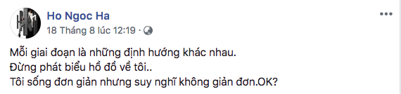 Hồ Ngọc Hà: Đừng phát biểu hồ đồ về tôi! - 2 Hồ Ngọc Hà: Đừng phát biểu hồ đồ về tôi! - 2