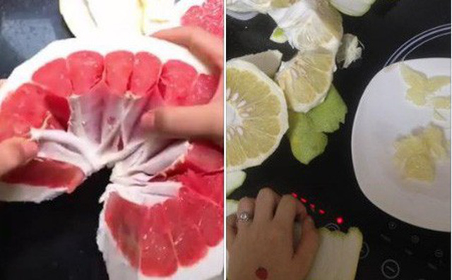 Hớn hở học theo clip dạy bóc bưởi không dính vỏ, cô gái trẻ bị mẹ mắng tơi bời vì quá sai Hớn hở học theo clip dạy bóc bưởi không dính vỏ, cô gái trẻ bị mẹ mắng tơi bời vì quá sai