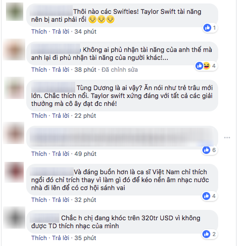 Chê giọng hát Taylor Swift, Tùng Dương nhận vô số 'gạch đá' của cư dân mạng - 4 Chê giọng hát Taylor Swift, Tùng Dương nhận vô số 'gạch đá' của cư dân mạng - 4