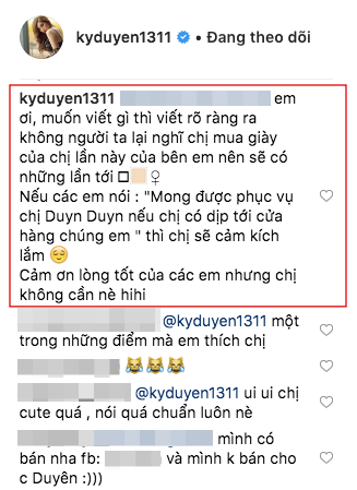 Kỳ Duyên tiếp tục 'bàn phím chiến' trên instagram, lần này là đối phó với shop online bình luận quảng cáo gây hiểu lầm - 4 Kỳ Duyên tiếp tục 'bàn phím chiến' trên instagram, lần này là đối phó với shop online bình luận quảng cáo gây hiểu lầm - 4