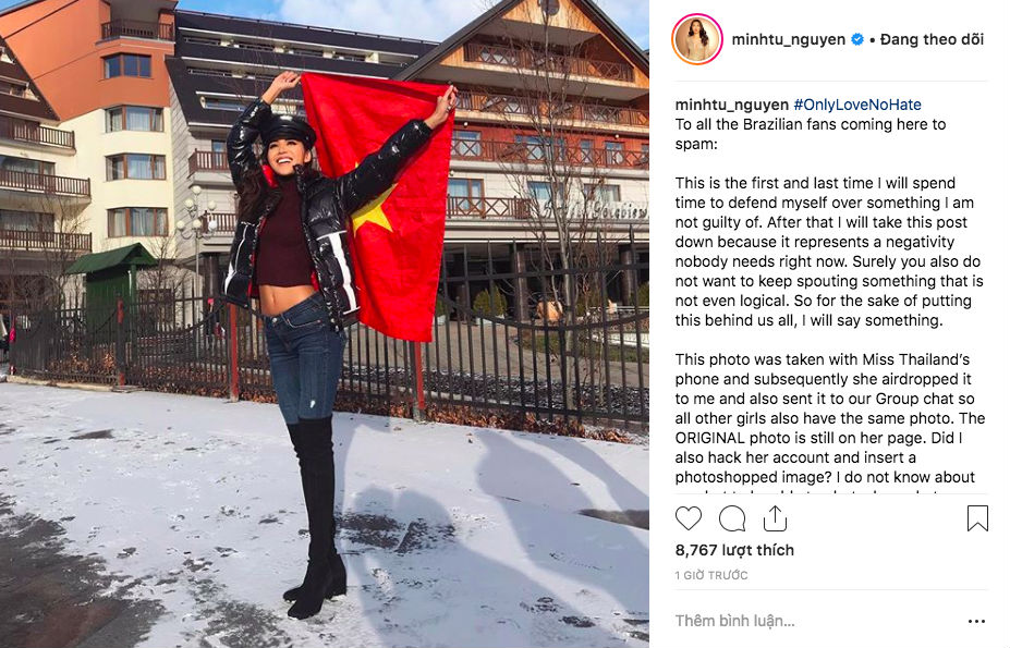 Minh Tú thẳng thắn đáp trả khi bị 'tố' can thiệp photoshop để 'dìm hàng' đối thủ tại 'Miss Supranational 2018' Minh Tú thẳng thắn đáp trả khi bị 'tố' can thiệp photoshop để 'dìm hàng' đối thủ tại 'Miss Supranational 2018'