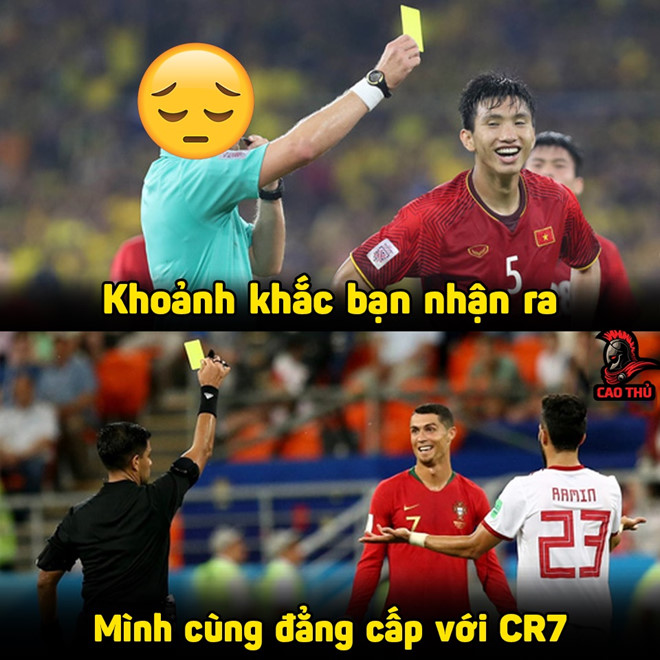 Ảnh chế cầu thủ Iran giỏi hơn Ronaldo khi ghi bàn vào lưới Việt Nam