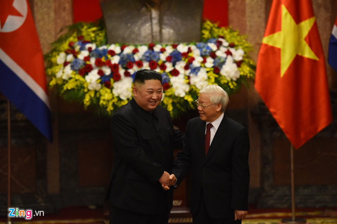 Tổng bí thư, Chủ tịch nước chủ trì tiệc chiêu đãi ông Kim Jong Un - 23 Tổng bí thư, Chủ tịch nước chủ trì tiệc chiêu đãi ông Kim Jong Un - 23