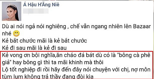 Mặc cư dân mạng chỉ trích, H'Ăng Niê tiếp tục dính nghi án mỉa mai tượng sáp của H'hen Niê - 2 Mặc cư dân mạng chỉ trích, H'Ăng Niê tiếp tục dính nghi án mỉa mai tượng sáp của H'hen Niê - 2