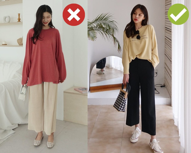 Những tưởng là quần ống rộng dễ mặc nhưng vướng 3 lỗi sau, bạn vẫn bị dìm dáng như thường - 3 Những tưởng là quần ống rộng dễ mặc nhưng vướng 3 lỗi sau, bạn vẫn bị dìm dáng như thường - 3