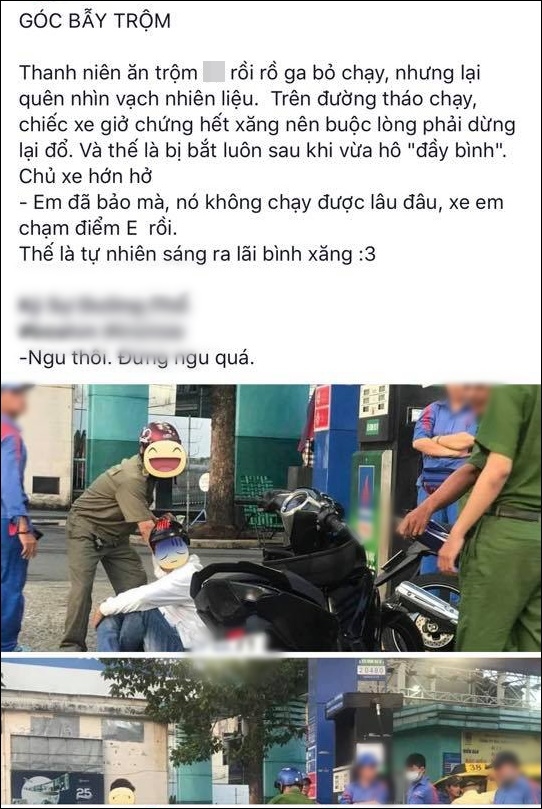 Góc nghiệp quật tức thì: Trộm xe vừa đổ xăng đầy bình thì bị tóm 'không trượt phát nào' Góc nghiệp quật tức thì: Trộm xe vừa đổ xăng đầy bình thì bị tóm 'không trượt phát nào'