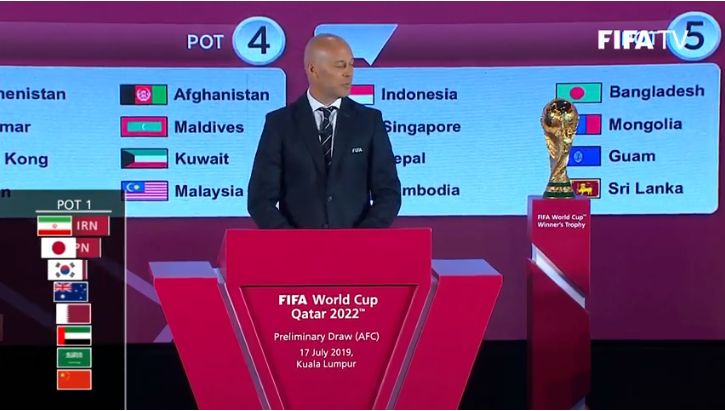 Bốc thăm Vòng loại WC 2022 khu vực châu Á: Việt Nam chung bảng đấu với Thái Lan, Indo và Malaysia - 7 Bốc thăm Vòng loại WC 2022 khu vực châu Á: Việt Nam chung bảng đấu với Thái Lan, Indo và Malaysia - 7
