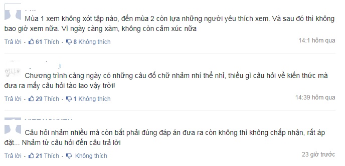 Khán giả ngán ngẩm, đòi tẩy chay Nhanh Như Chớp vì câu hỏi quá nhảm nhí - 2 Khán giả ngán ngẩm, đòi tẩy chay Nhanh Như Chớp vì câu hỏi quá nhảm nhí - 2