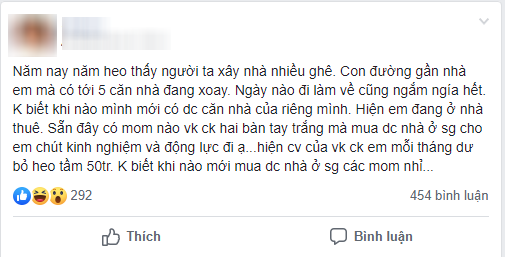Tiết kiệm được 50 triệu/tháng còn sợ không đủ tiền mua nhà, mẹ trẻ bị hội chị em 'ném đá' tơi bời vì...nói quá Tiết kiệm được 50 triệu/tháng còn sợ không đủ tiền mua nhà, mẹ trẻ bị hội chị em 'ném đá' tơi bời vì...nói quá