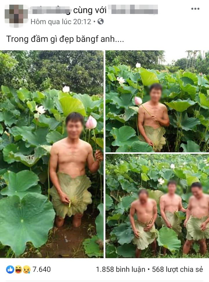 Hết chị gái lại đến các anh trai khỏa thân chụp ảnh cùng sen, là trào lưu hay là những trò lố? Hết chị gái lại đến các anh trai khỏa thân chụp ảnh cùng sen, là trào lưu hay là những trò lố?
