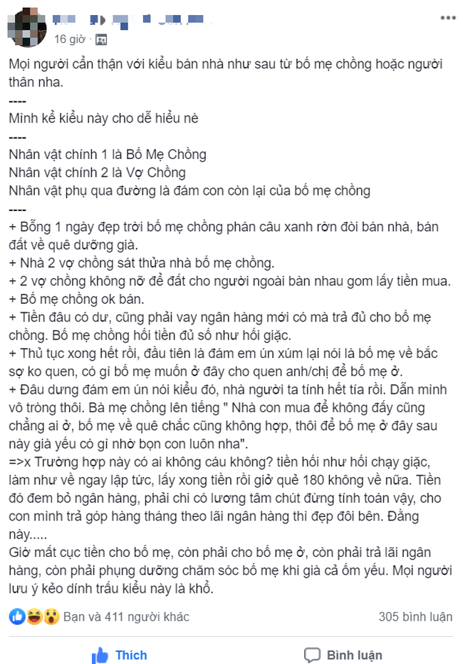 Mua nhà của bố mẹ chồng mà vẫn dính quả lừa đau đớn, vợ trẻ lên tiếng cảnh báo mánh khóe, chị em mách ngược cách đòi tiền Mua nhà của bố mẹ chồng mà vẫn dính quả lừa đau đớn, vợ trẻ lên tiếng cảnh báo mánh khóe, chị em mách ngược cách đòi tiền