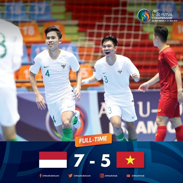 U20 futsal Việt Nam thua đậm Indonesia ở tứ kết giải châu Á U20 futsal Việt Nam thua đậm Indonesia ở tứ kết giải châu Á