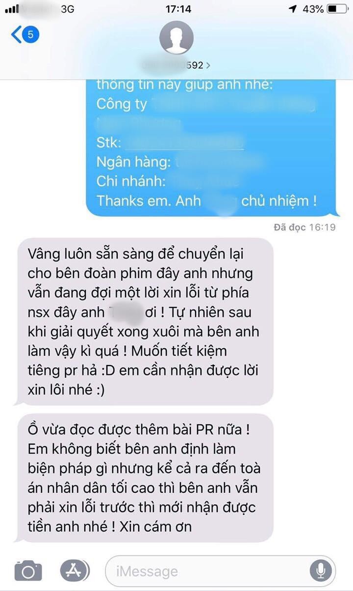 Bị cắt vai và yêu cầu trả 20 triệu cát xê, Huỳnh Anh lại trách ngược: Khi nào được xin lỗi mới chuyển tiền! - 1 Bị cắt vai và yêu cầu trả 20 triệu cát xê, Huỳnh Anh lại trách ngược: Khi nào được xin lỗi mới chuyển tiền! - 1