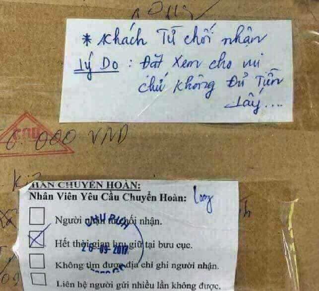 Vượt đường sá xa xôi, shipper khóc không được, cười không xong với những lý do "bom hàng" bá đạo thế này - 4 Vượt đường sá xa xôi, shipper khóc không được, cười không xong với những lý do "bom hàng" bá đạo thế này - 4