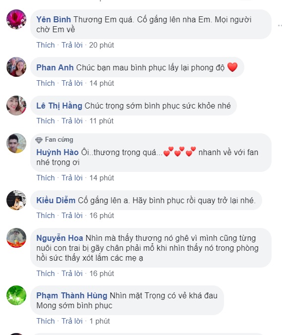 Những hình ảnh đầu tiên của Đình Trọng sau phẫu thuật đứt dây chằng khiến fan không khỏi xót xa - 1 Những hình ảnh đầu tiên của Đình Trọng sau phẫu thuật đứt dây chằng khiến fan không khỏi xót xa - 1