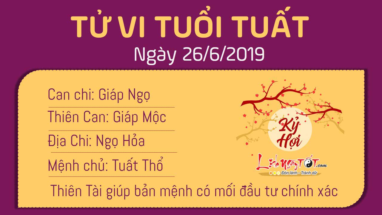 Tử vi thứ 4 ngày 26/6/2019 của 12 con giáp: Tuất trúng số, Thân gặp tai họa - 10 Tử vi thứ 4 ngày 26/6/2019 của 12 con giáp: Tuất trúng số, Thân gặp tai họa - 10