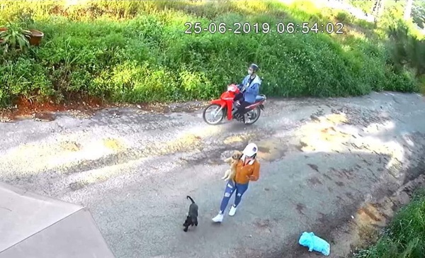 Cặp nam nữ thản nhiên bẻ hàng rào rồi vào quán cà phê 'bế hộ' chú chó của chủ quán - 6 Cặp nam nữ thản nhiên bẻ hàng rào rồi vào quán cà phê 'bế hộ' chú chó của chủ quán - 6
