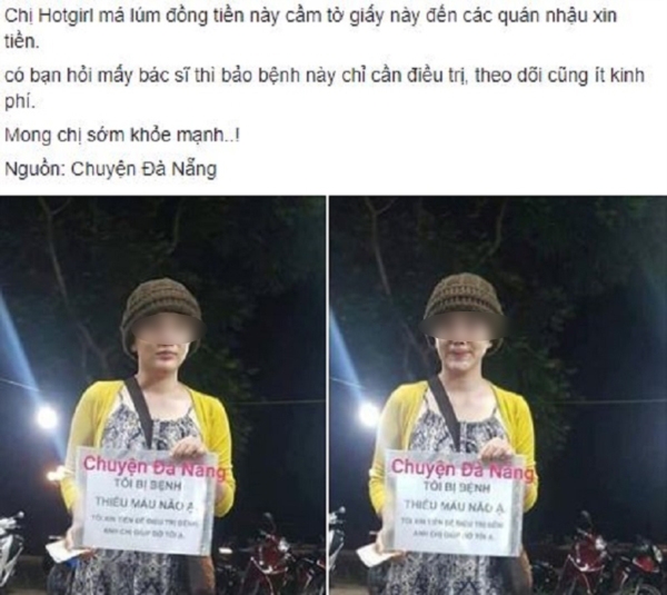 Sự thực về cô gái xinh đẹp xin tiền tại các quán nhậu vì bệnh 'thiếu máu não' Sự thực về cô gái xinh đẹp xin tiền tại các quán nhậu vì bệnh 'thiếu máu não'