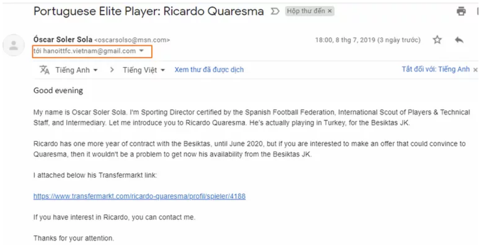 Khó tin: Ricardo Quaresma có thể làm đồng đội với Quang Hải ở Hà Nội FC - 1 Khó tin: Ricardo Quaresma có thể làm đồng đội với Quang Hải ở Hà Nội FC - 1