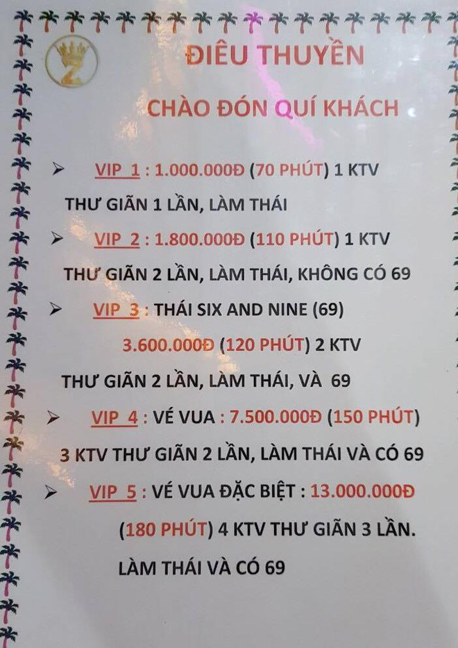 Dịch vụ phục vụ như 'vua' có giá 13 triệu đồng của cơ sở massage Điêu Thuyền quái đản thế nào? - 2 Dịch vụ phục vụ như 'vua' có giá 13 triệu đồng của cơ sở massage Điêu Thuyền quái đản thế nào? - 2