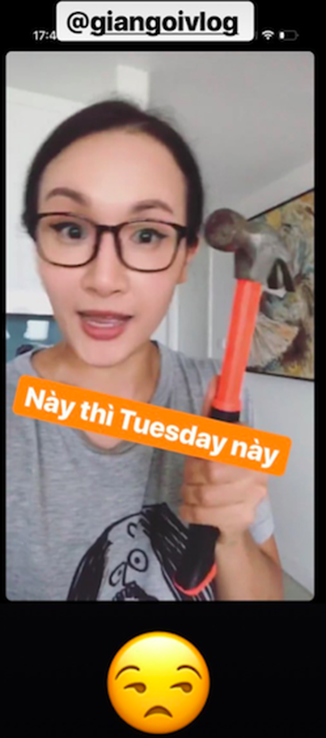 Giang Ơi cầm búa dằn mặt 'Tuesday' chưa đủ còn tranh thủ 'đá xéo' qua cả drama thay 8 bộ đồ của Khánh Linh - 7 Giang Ơi cầm búa dằn mặt 'Tuesday' chưa đủ còn tranh thủ 'đá xéo' qua cả drama thay 8 bộ đồ của Khánh Linh - 7