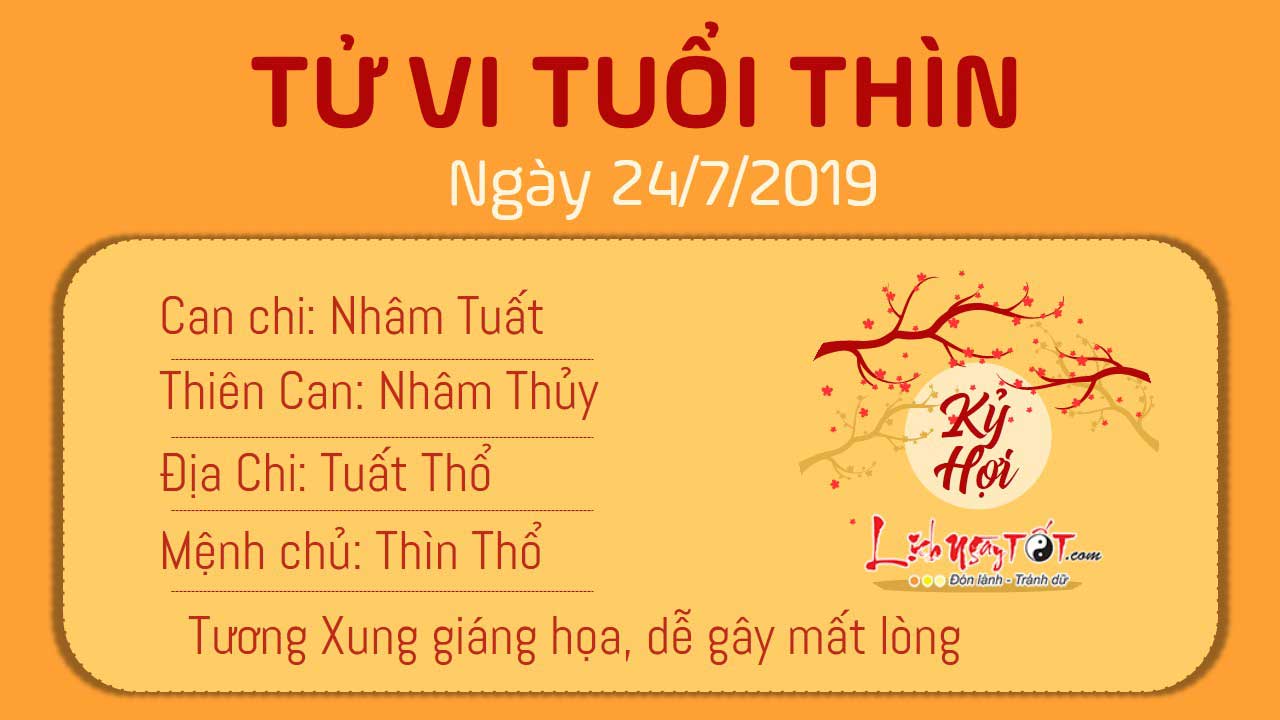 Tử vi thứ 4 ngày 24/7/2019 của 12 con giáp: Sửu thăng quan, Thìn gặp tai họa - 4 Tử vi thứ 4 ngày 24/7/2019 của 12 con giáp: Sửu thăng quan, Thìn gặp tai họa - 4