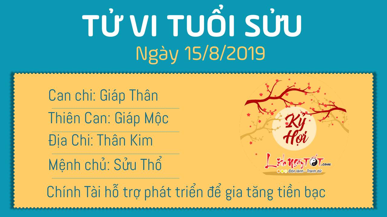 Tử vi Thứ 5 ngày 15/8/2019 của 12 con giáp: Sửu túi tiền rủng rỉnh, Mão gặp sự cố - 1 Tử vi Thứ 5 ngày 15/8/2019 của 12 con giáp: Sửu túi tiền rủng rỉnh, Mão gặp sự cố - 1