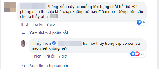 Bị mỉa mai 'diễn cho ai xem' khi thả cá phóng sinh, Thủy Tiên đáp trả đanh thép khiến anti-fan 'cứng họng' - 1 Bị mỉa mai 'diễn cho ai xem' khi thả cá phóng sinh, Thủy Tiên đáp trả đanh thép khiến anti-fan 'cứng họng' - 1