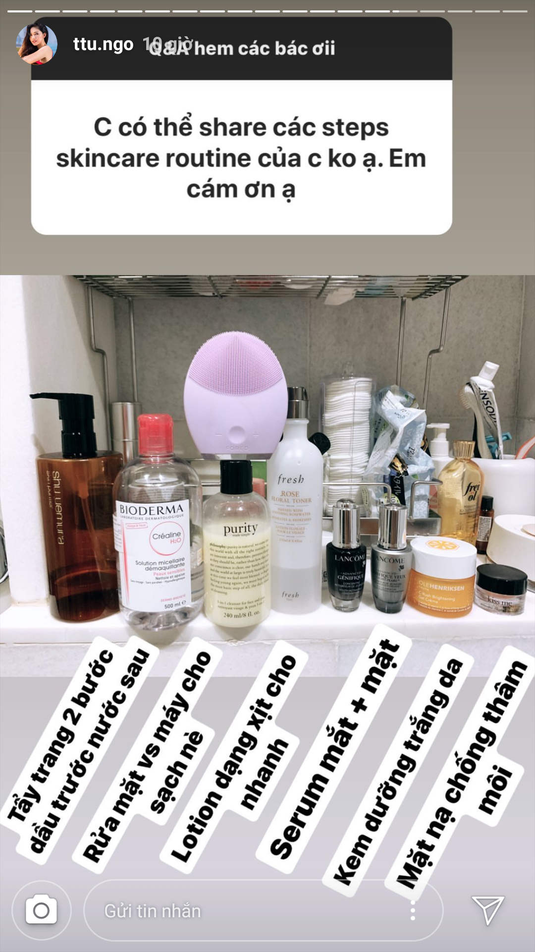 Quy trình skincare của Thanh Tú: Tẩy trang tận 2 bước, chống lão hóa từ sớm nên chẳng trách da cứ đẹp nõn nà - 2 Quy trình skincare của Thanh Tú: Tẩy trang tận 2 bước, chống lão hóa từ sớm nên chẳng trách da cứ đẹp nõn nà - 2