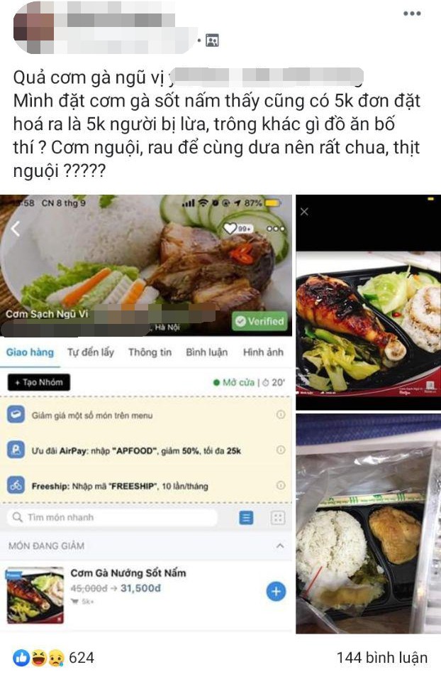 Bực dọc vì nhận được suất cơm kiểu 'treo đầu dê bán thịt chó', trai văn phòng vừa 'bóc phốt' đã ngỡ ngàng phát hiện thêm 5k người bị lừa y chang Bực dọc vì nhận được suất cơm kiểu 'treo đầu dê bán thịt chó', trai văn phòng vừa 'bóc phốt' đã ngỡ ngàng phát hiện thêm 5k người bị lừa y chang