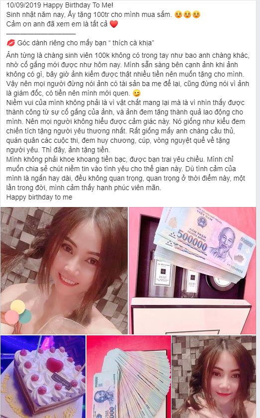 Cô gái từng lên mạng khoe được bạn trai cho 25 triệu đi ăn sáng lại tiếp tục gây chú ý khi đăng xấp tiền 100 triệu bạn trai tặng mua sắm - 1 Cô gái từng lên mạng khoe được bạn trai cho 25 triệu đi ăn sáng lại tiếp tục gây chú ý khi đăng xấp tiền 100 triệu bạn trai tặng mua sắm - 1