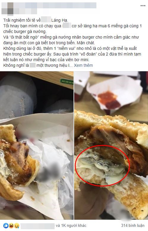 Ăn phải giấy bạc trong món burger mặn chát của thương hiệu nổi tiếng, chàng trai khiến dân mạng cười lăn lộn vì độ...ngây thơ Ăn phải giấy bạc trong món burger mặn chát của thương hiệu nổi tiếng, chàng trai khiến dân mạng cười lăn lộn vì độ...ngây thơ