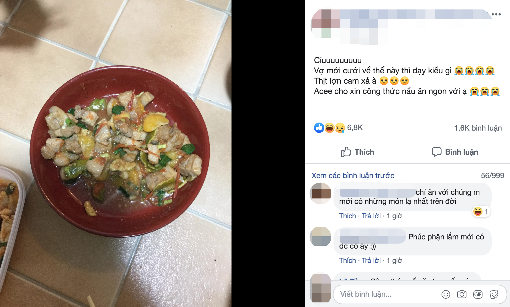 Anh chồng 'kêu cứu' vì tài bếp núc của vợ mới cưới, dân mạng vừa ôm bụng cười vừa nhìn hình đoán món ăn Anh chồng 'kêu cứu' vì tài bếp núc của vợ mới cưới, dân mạng vừa ôm bụng cười vừa nhìn hình đoán món ăn
