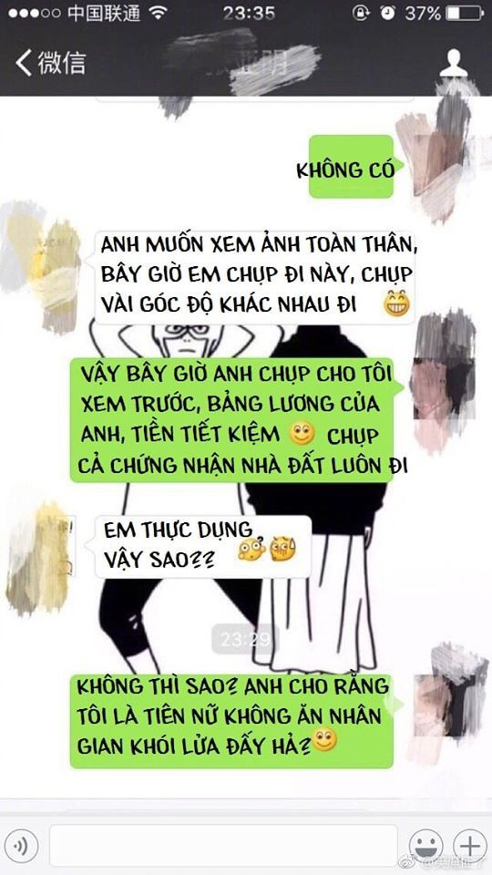 Bạn trai quen qua mạng đòi xem hết từ ảnh mặt mộc đến ảnh toàn thân, cô gái đáp trả thông minh khiến dân mạng vỗ tay rần rần - 1 Bạn trai quen qua mạng đòi xem hết từ ảnh mặt mộc đến ảnh toàn thân, cô gái đáp trả thông minh khiến dân mạng vỗ tay rần rần - 1